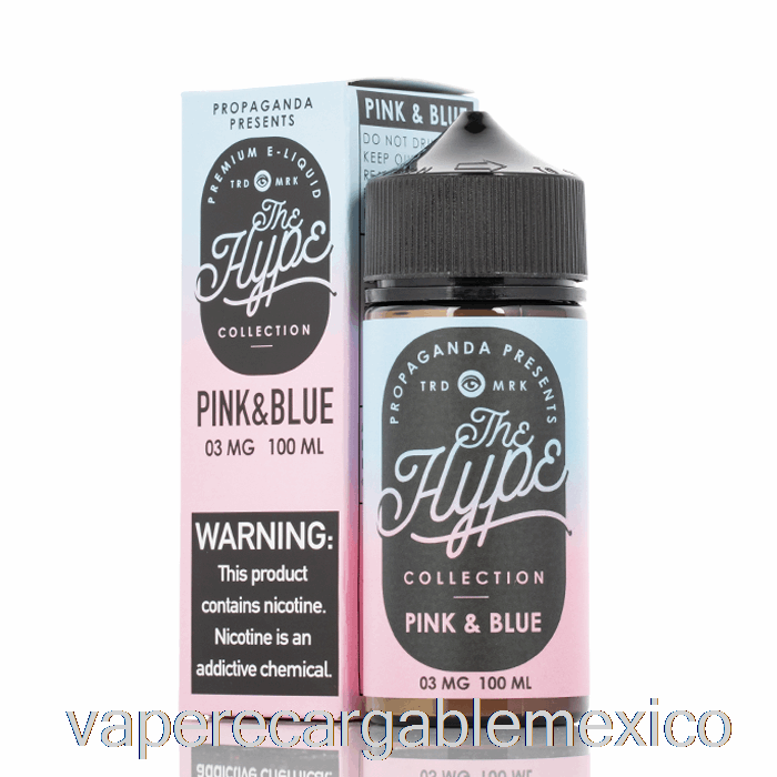 Vape Recargable Hype - Rosa Y Azul - E-líquido De Propaganda - 100ml 6mg